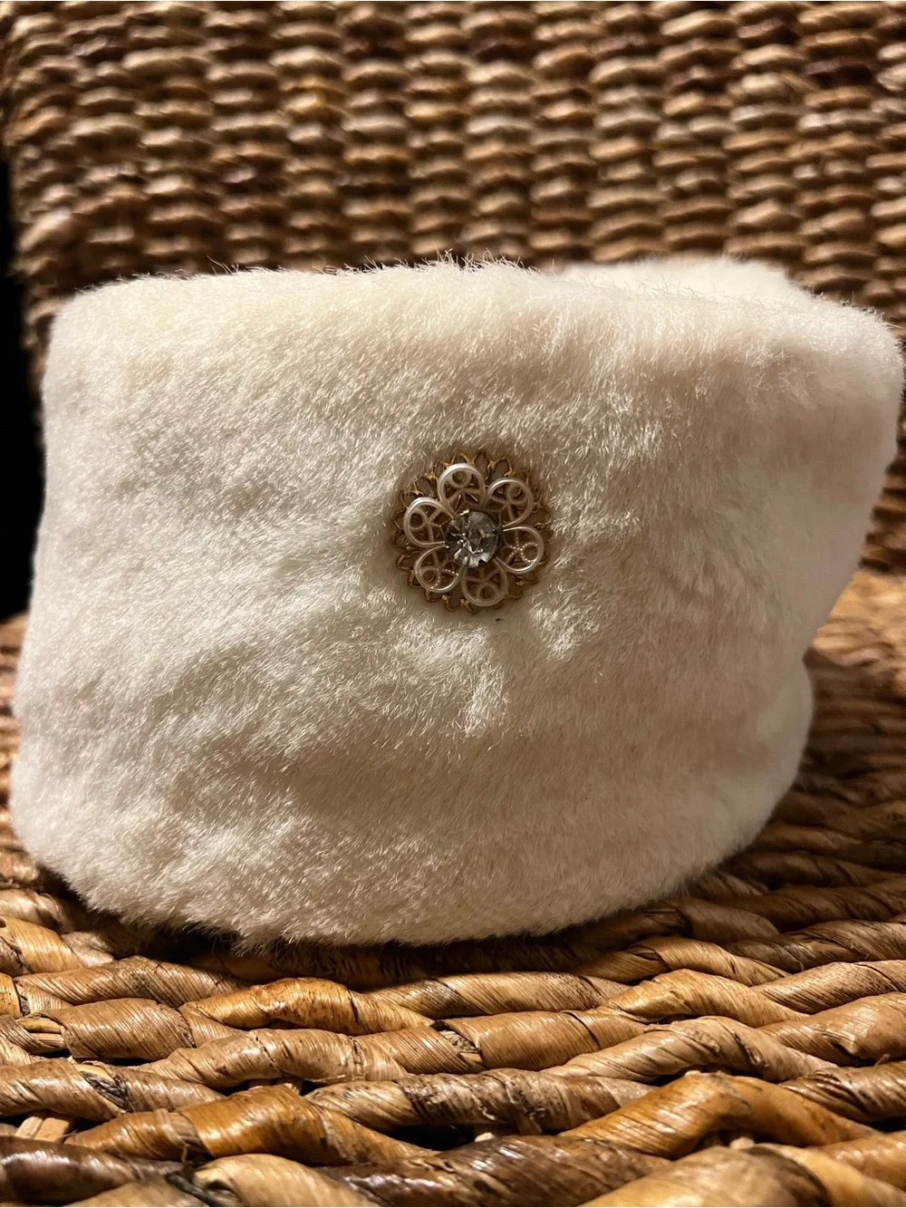 UNBRANDED Boutique Ivory Faux Fur Musketeer Hat